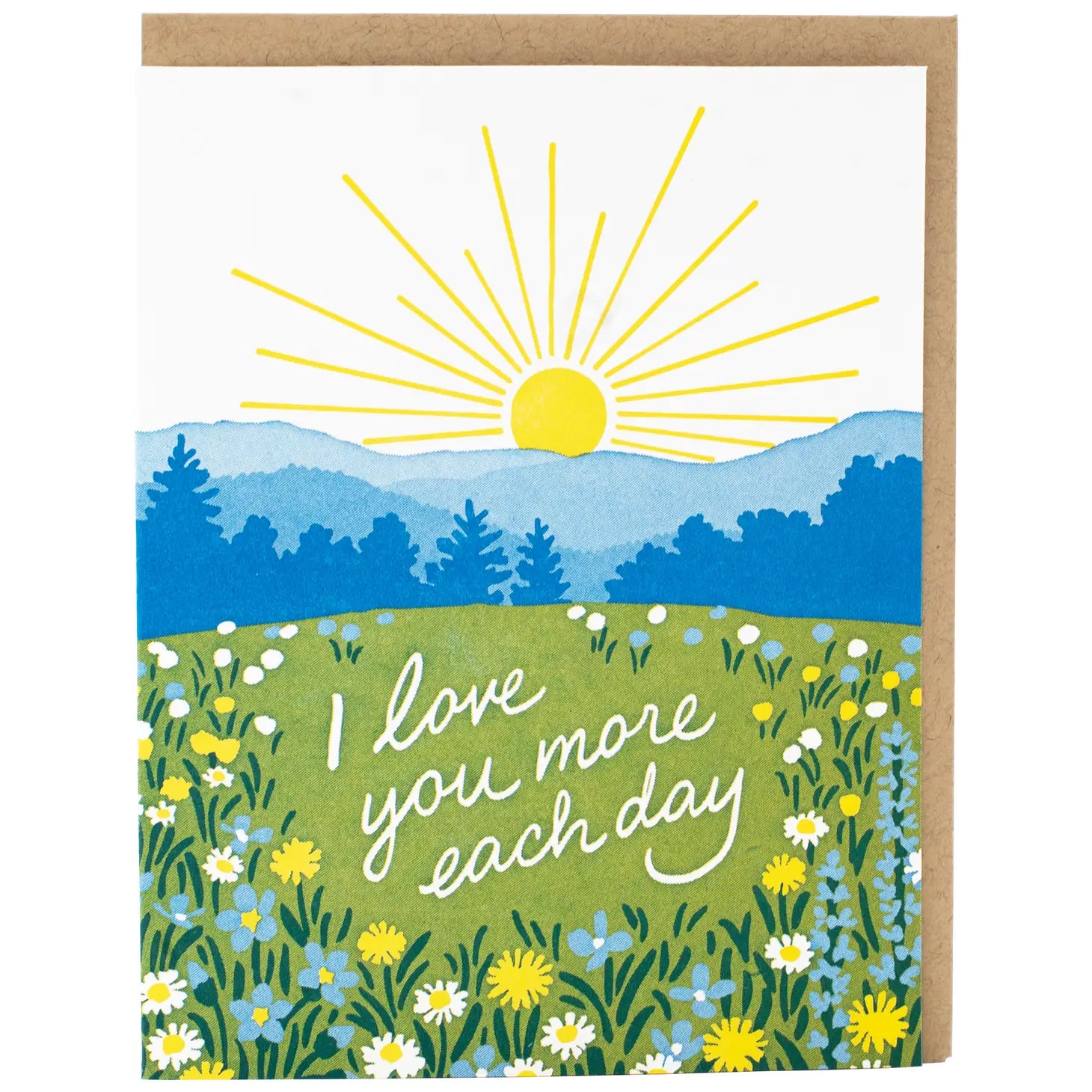 Smudge Ink Greeting Card - Glorious Sunrise