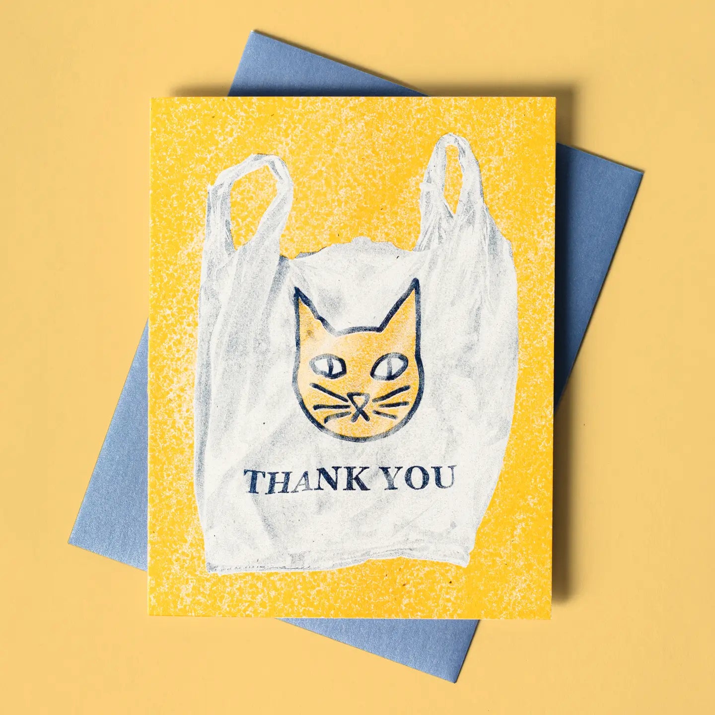 Bromstad Printing Greeting Card - Thank You Cat Bag