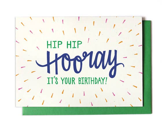 Greeting Card - Hip Hip Hooray Birthday