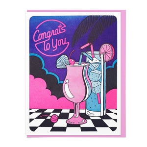 Lucky Horse Press Greeting Card - Congrats To You Cocktails