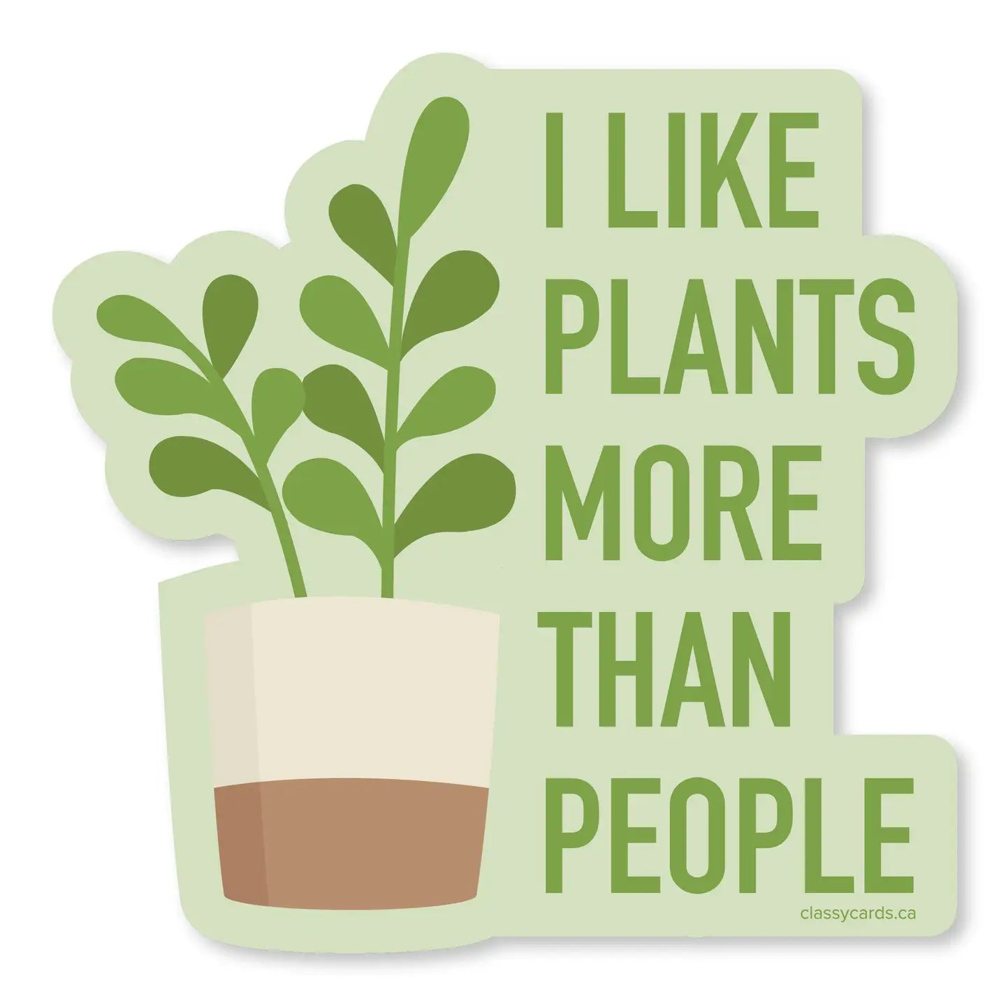 Sticker - I Like Plants More