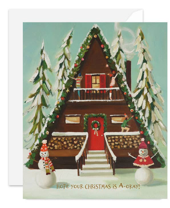 Greeting Card - A-Frame Christmas