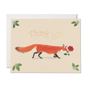 Red Cap Cards Greeting Card - Thank You Fox