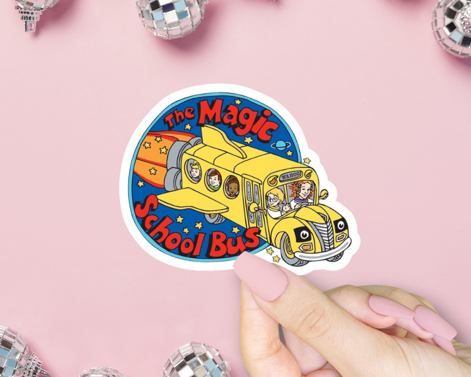 Magic School Bus Sticker, Ms. Frizzle, 90's TV Show, Vintage