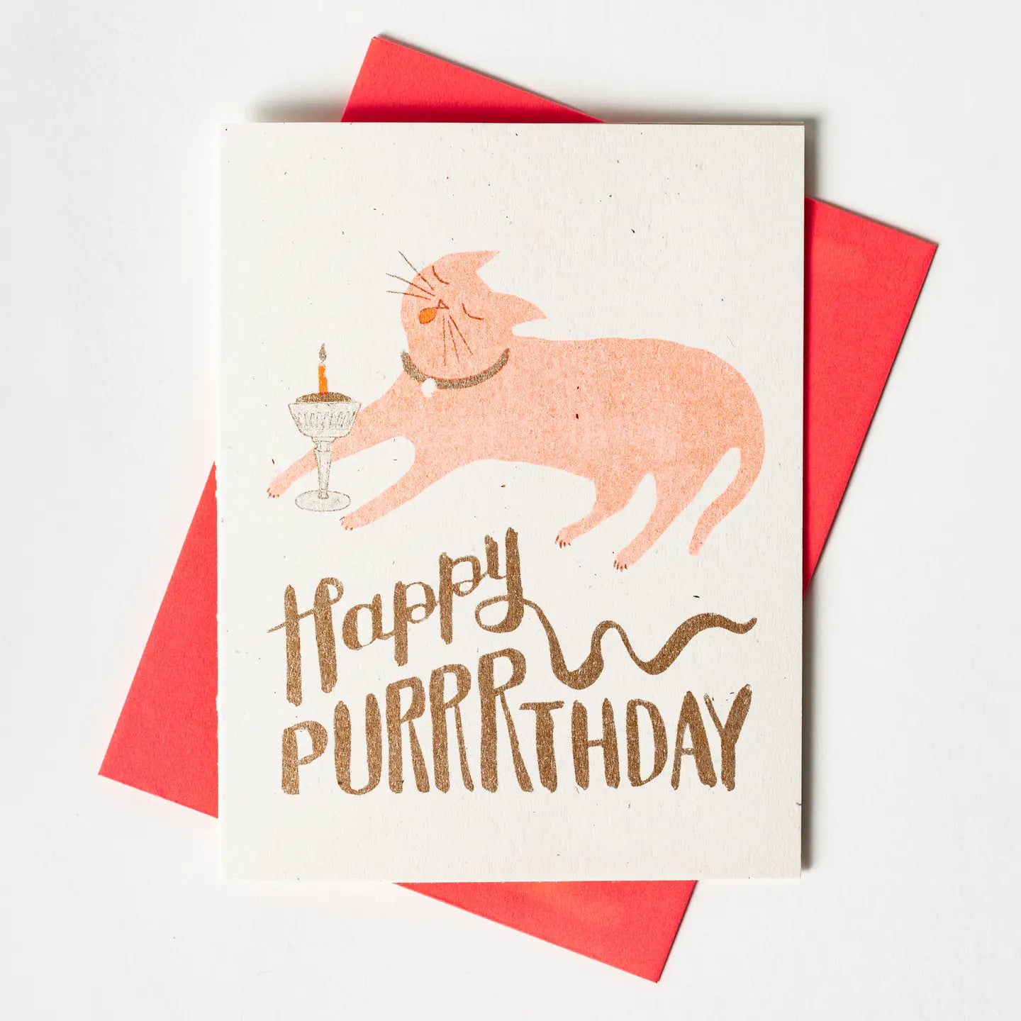 Bromstad Printing Greeting Card - Happy Purrthday