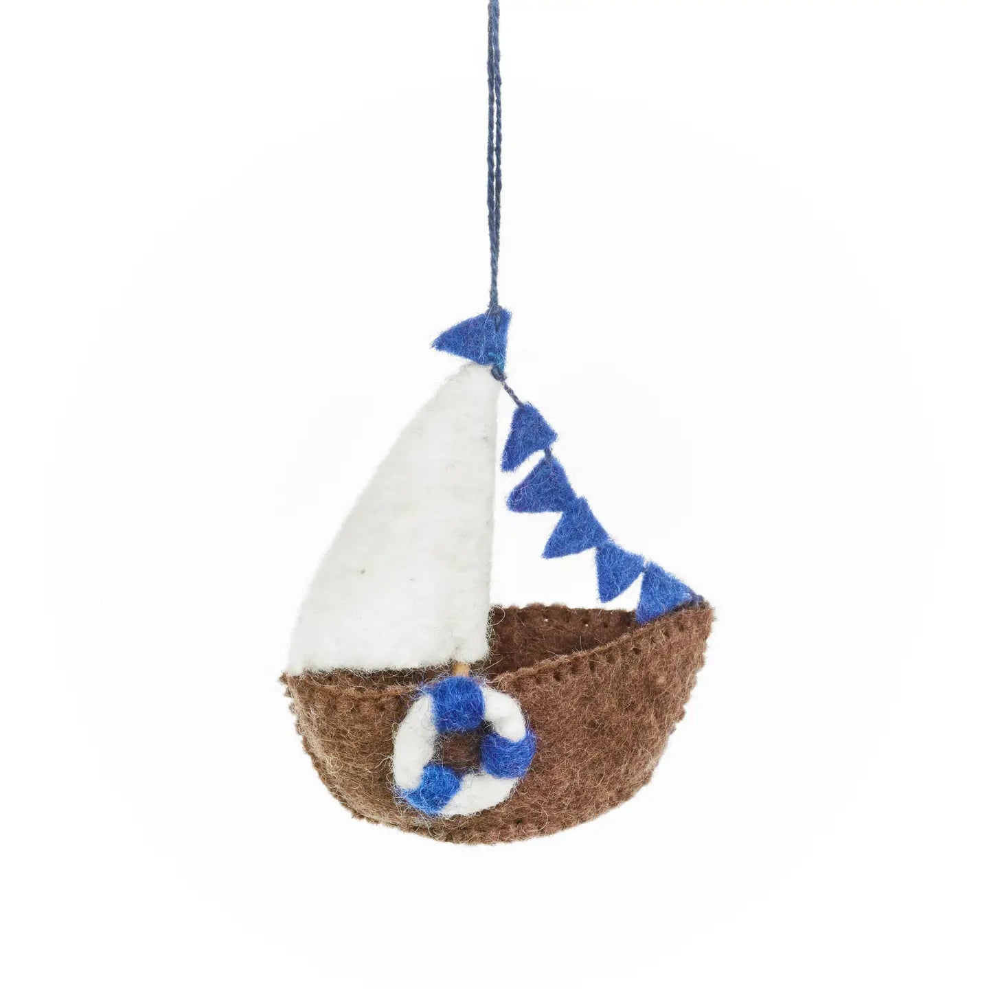 Handmade Felt Ornament - Seaside Sailboat