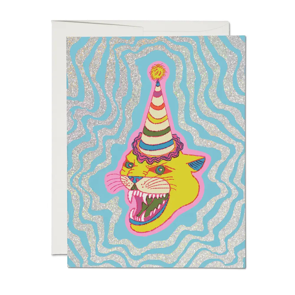 Red Cap Cards Greeting Card - Party Hat