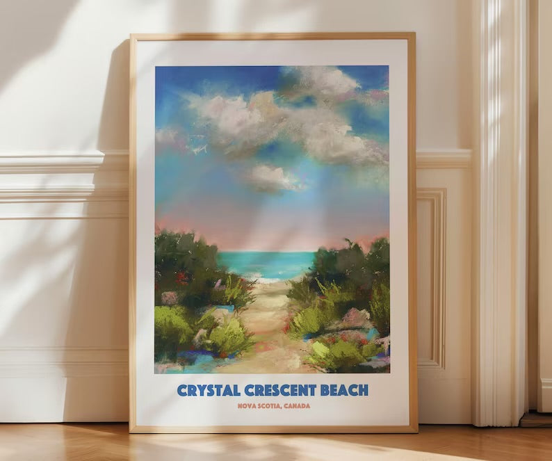 Janna Wilton Art Print - Crystal Crescent Beach 12x16