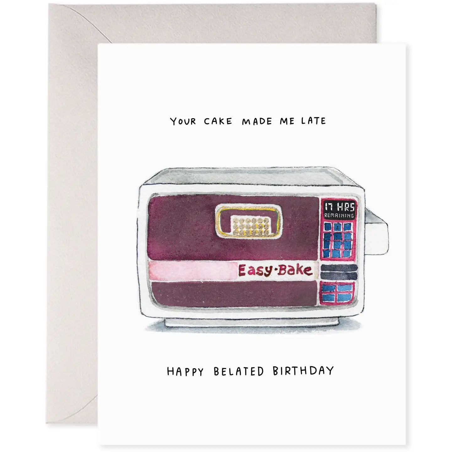 E Frances Greeting Card - EZBake Belated