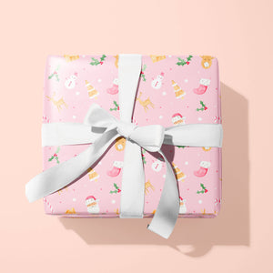 Wrapping Sheet - Pink Christmas