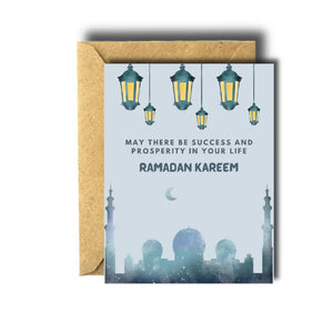 Bee Unique Greeting Card - Hanging Lanterns Ramadan