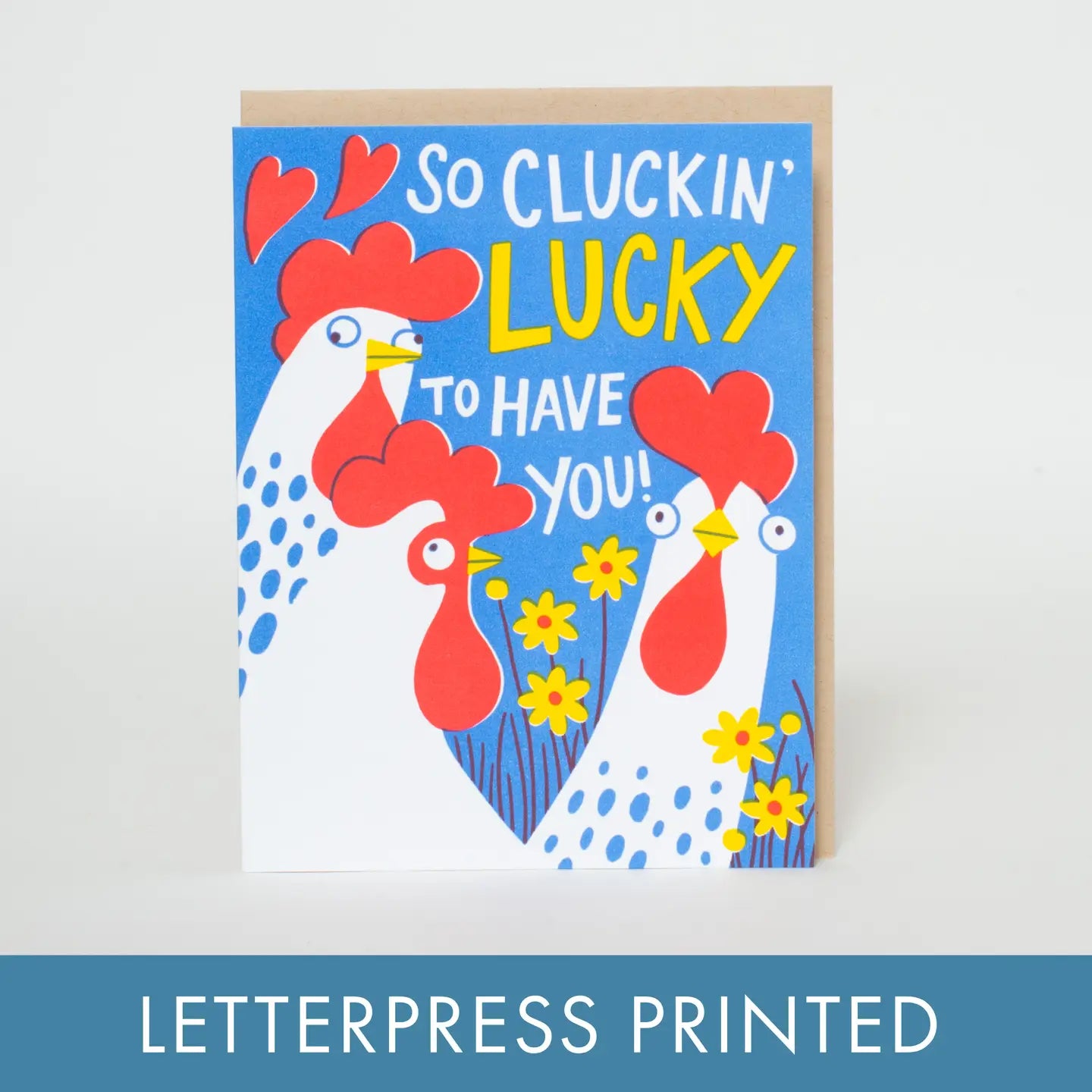 Egg Press Greeting Card - Chicken Love