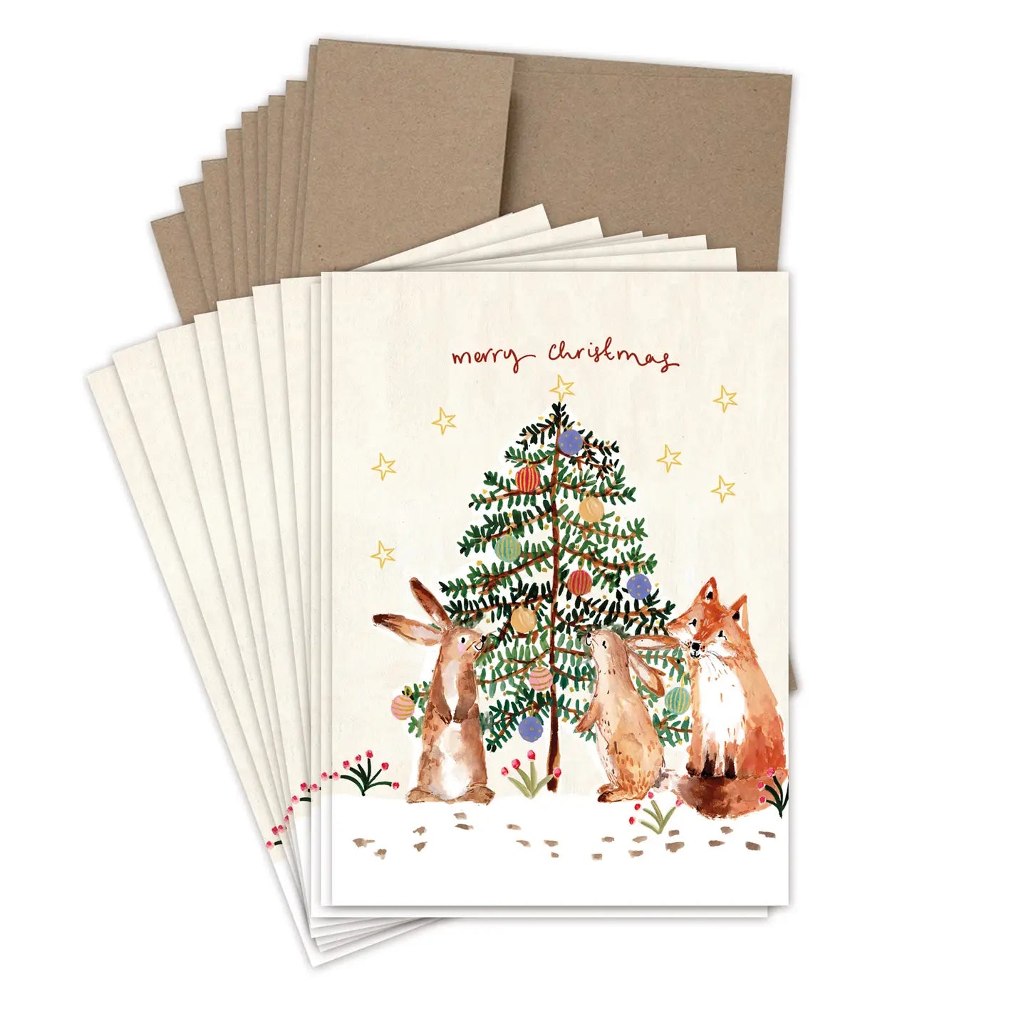 Biely & Shoaf Boxed Notes - Bunny & Fox Christmas