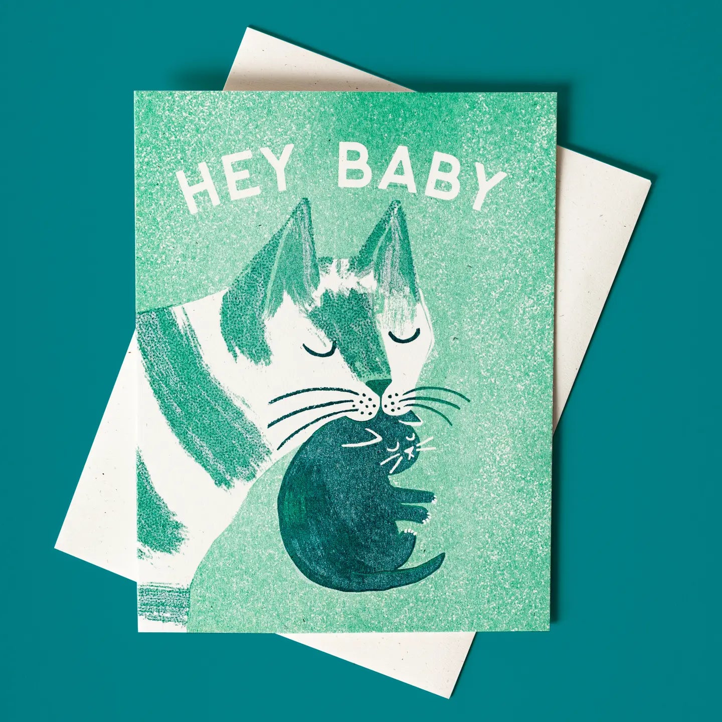 Bromstad Printing Greeting Card - Hey Baby