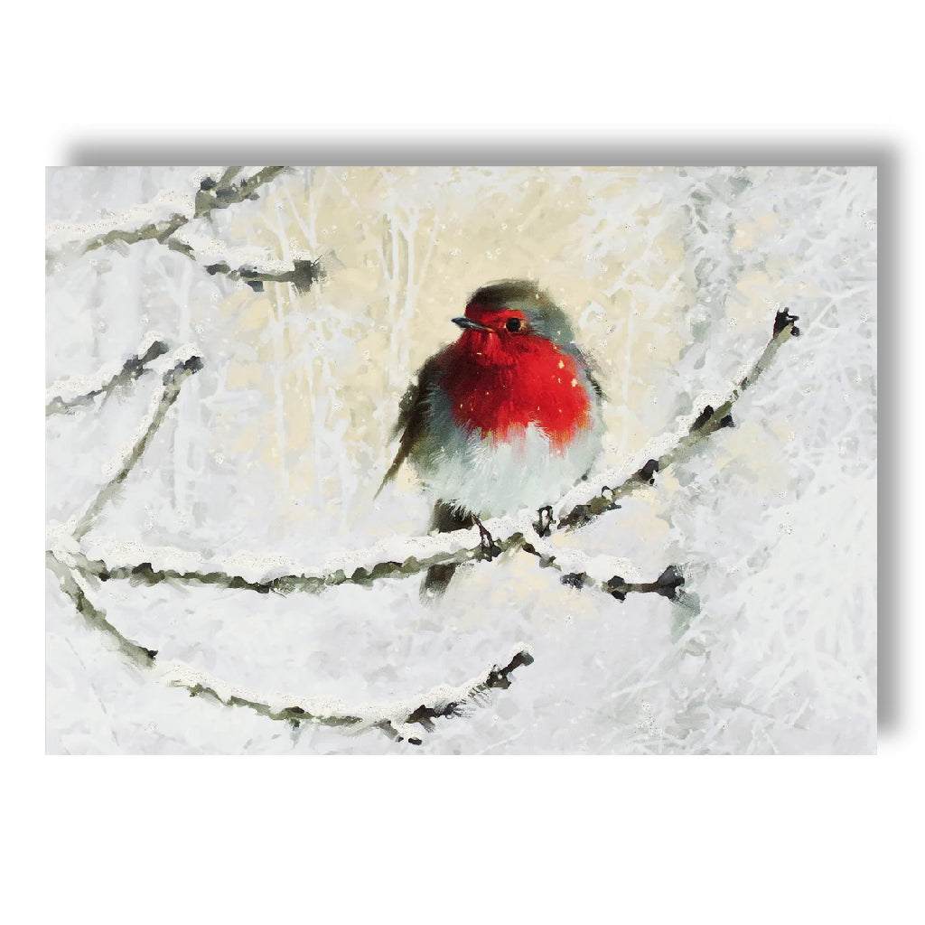 Peter Pauper Press Boxed Notes - English Robin In Winter