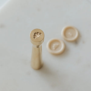 Written Word Calligraphy Mini Wax Seal - Croissant & Coffee