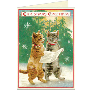 Cavallini & Co Greeting Card - Christmas Cats 4