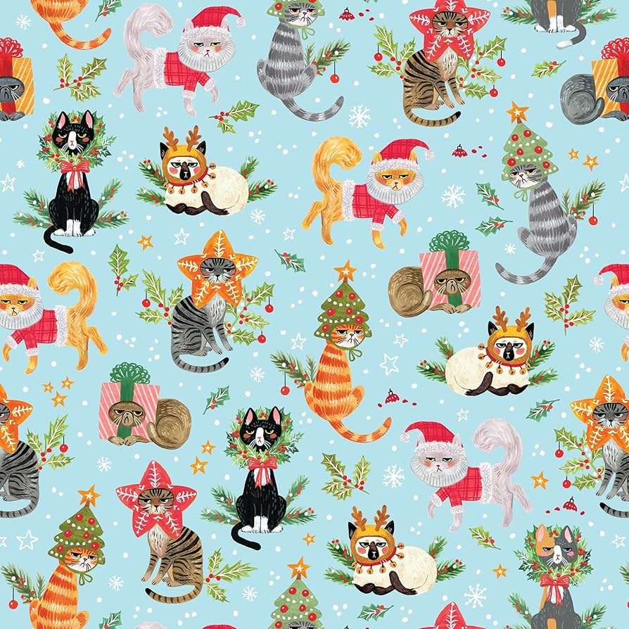 Jillson & Roberts Roll Wrap - Naughty Cats