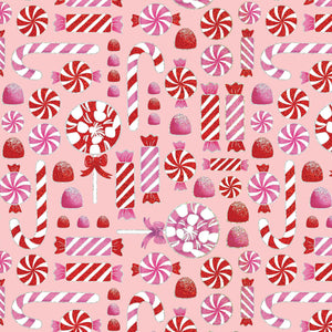 Jillson & Roberts Roll Wrap - Candy Christmas