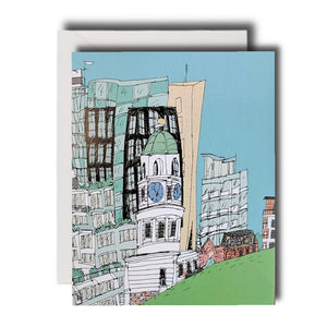 Emma Fitzgerald Greeting Card - Halifax Clock Tower