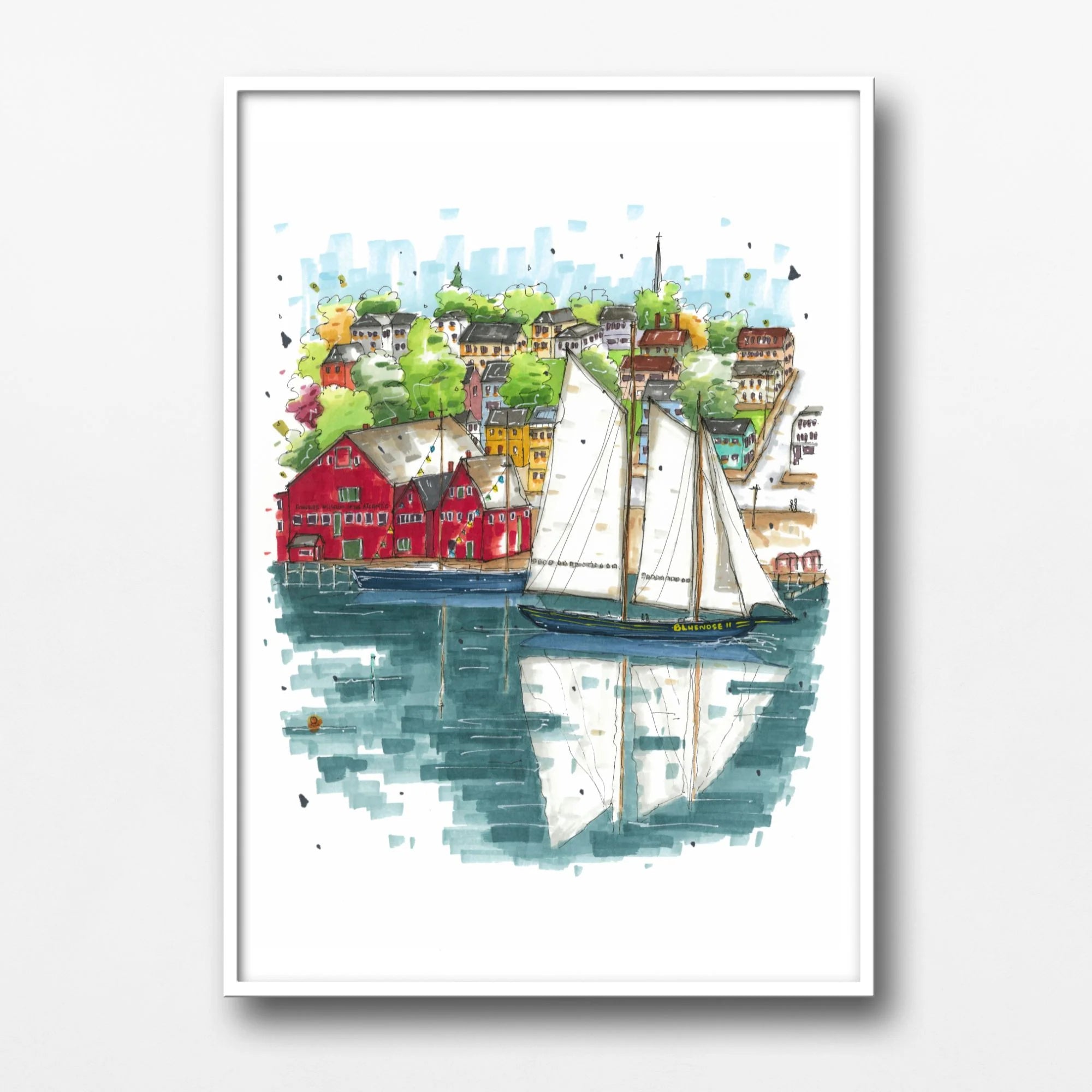 Downtown Sketcher Art Print - Bluenose II 8"x10"