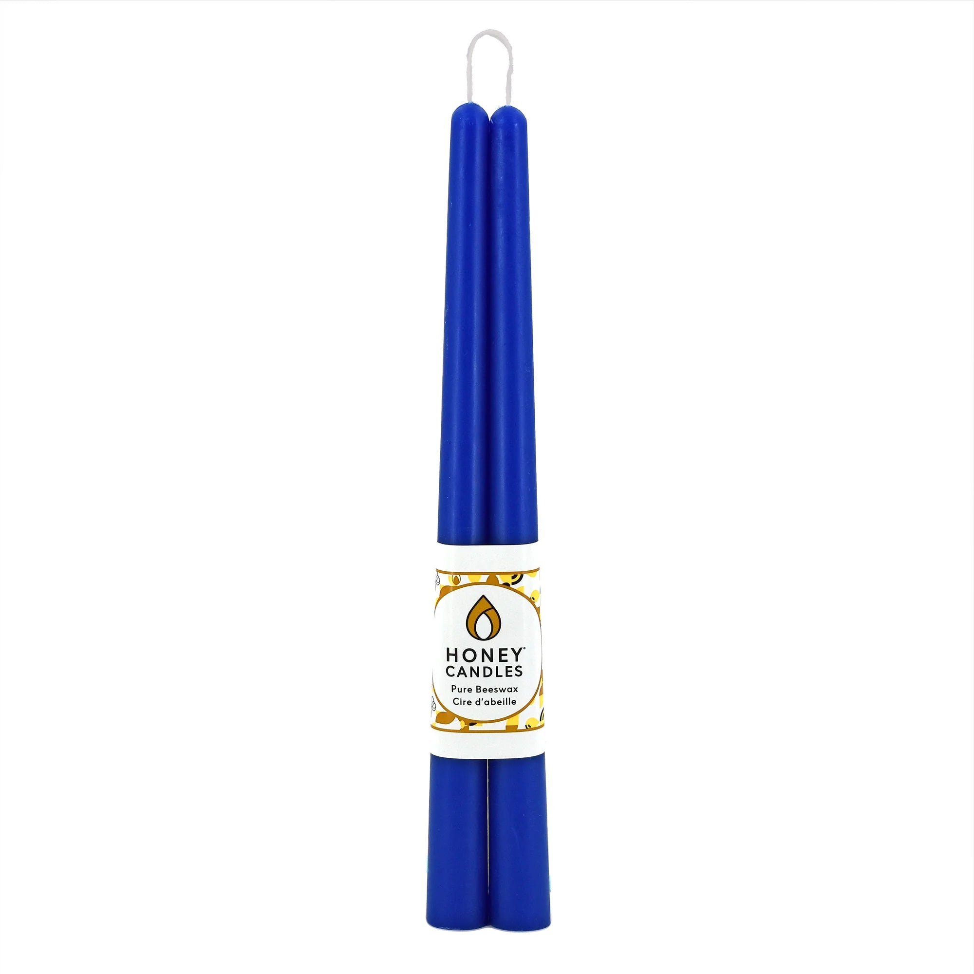 12" Taper Beeswax Candles - Blue