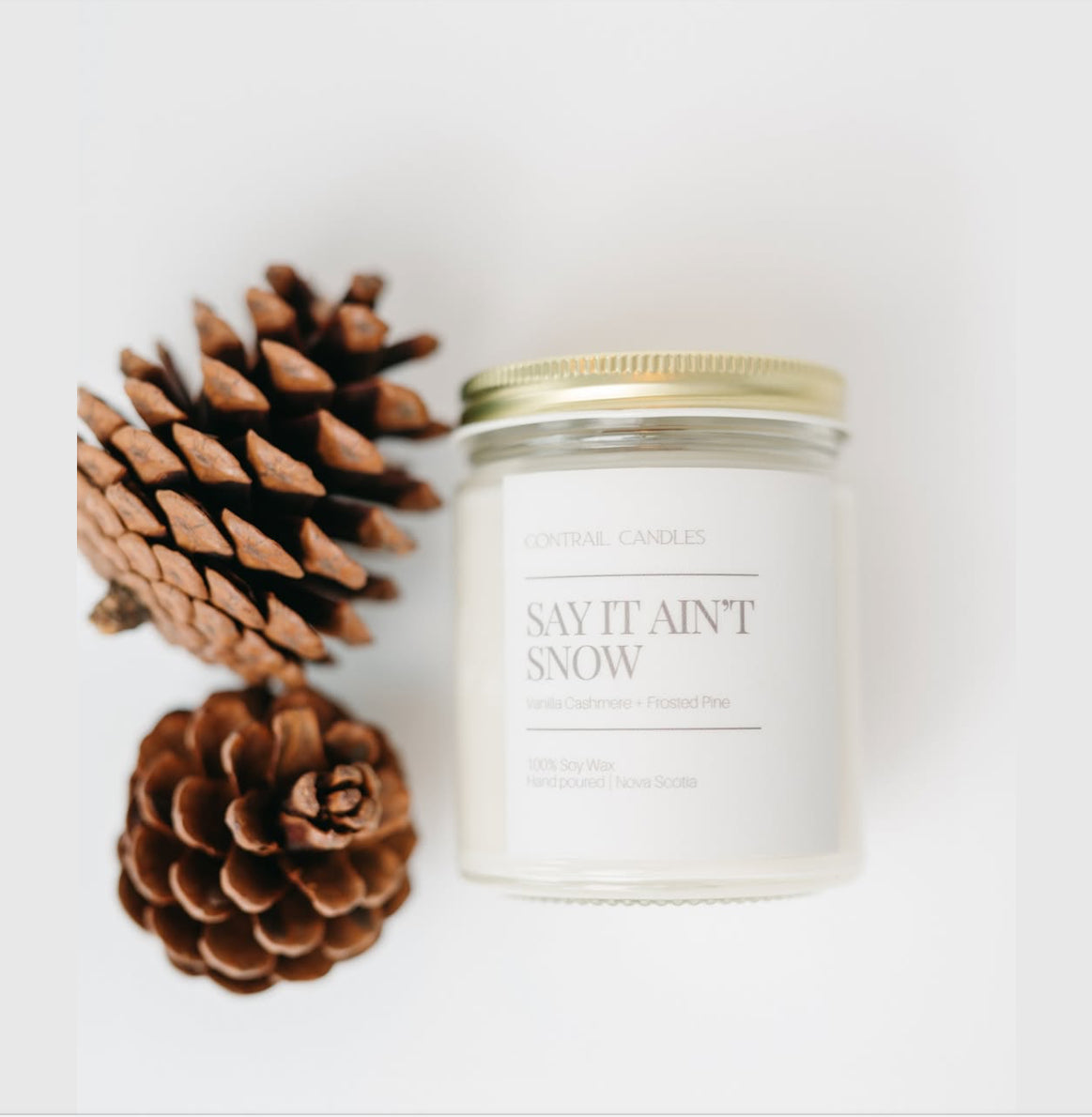 Contrail Candles Soy Candle - Say It Ain’t Snow