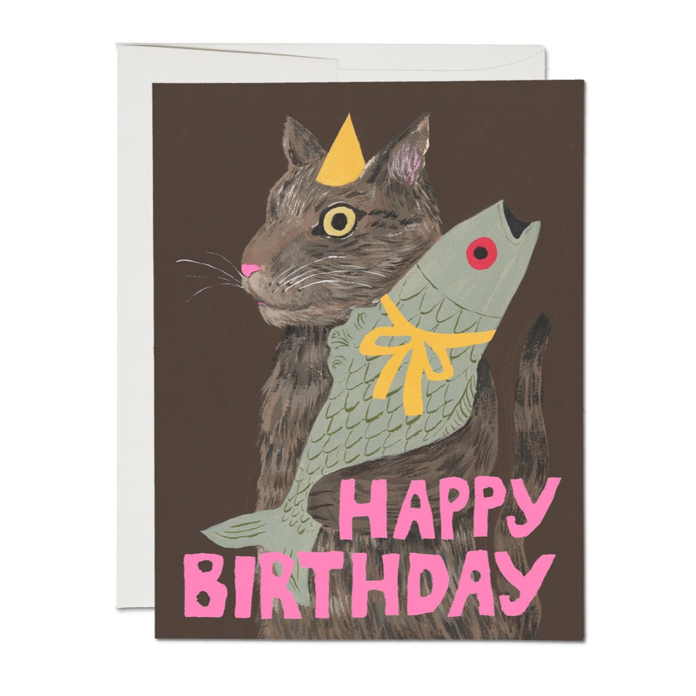 Red Cap Cards Greeting Card - Cat's Delight