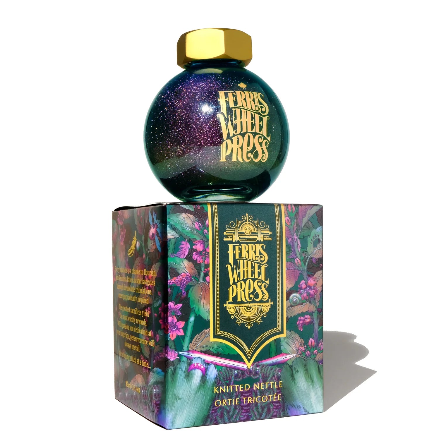 Ferris Wheel Press Bottled Ink - The Wild Swans, Knitted Nettle 20ml