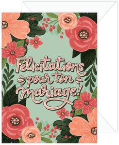 Hello Sweetie Design Greeting Card - Felicitations Pour Ton Mariage