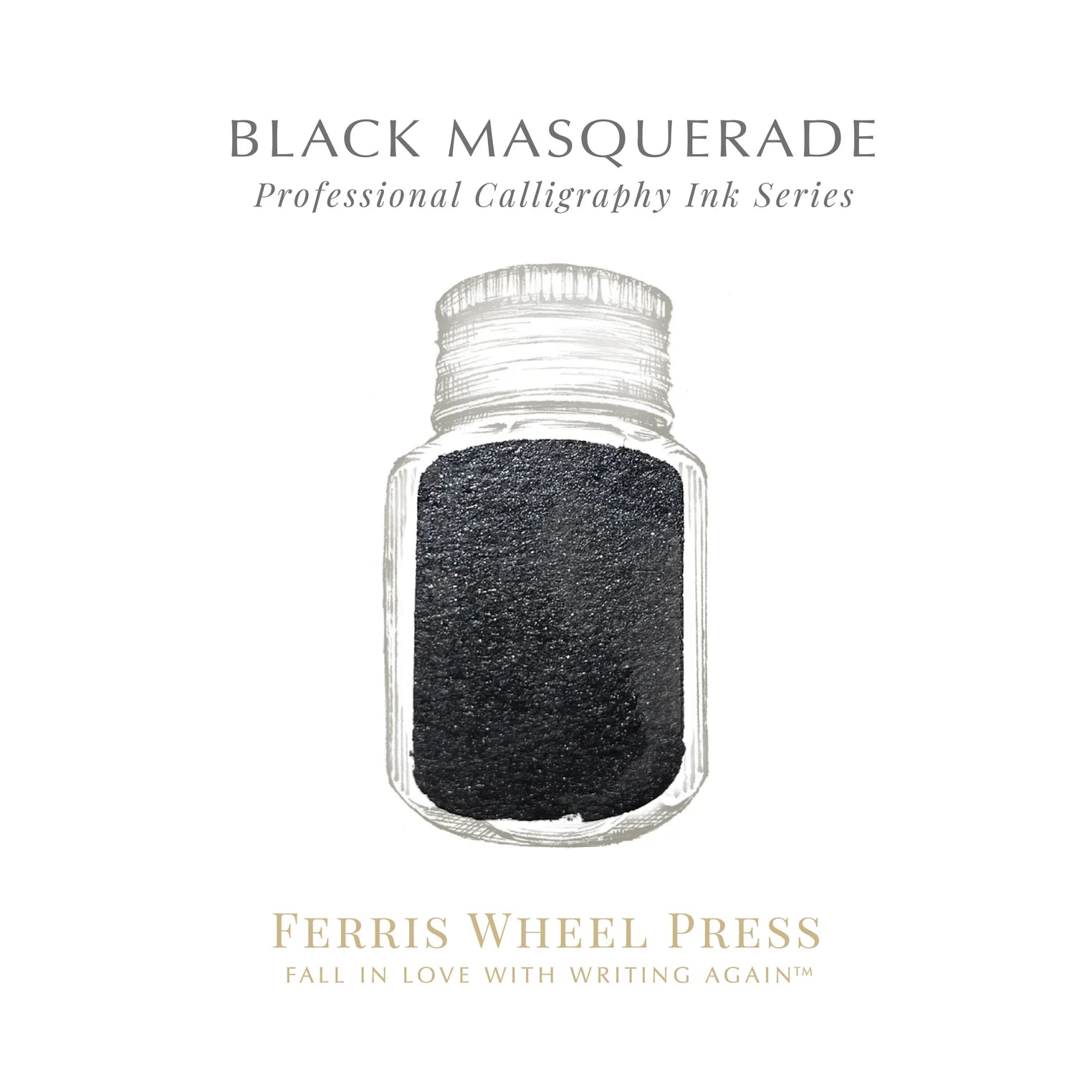 Ferris Wheel Press Bottled Ink - Black Masquerade 28ml