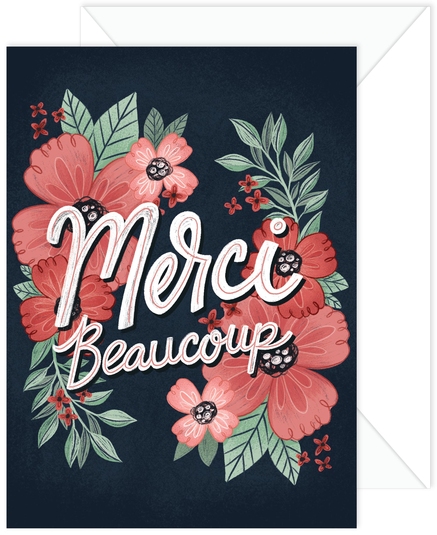 Hello Sweetie Design Greeting Card - Merci Beaucoup