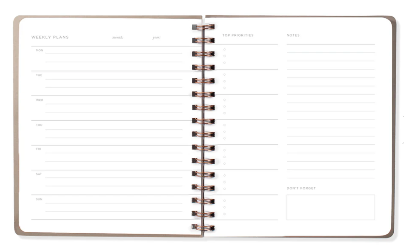 Weekly Undated Planner - Blue Bird