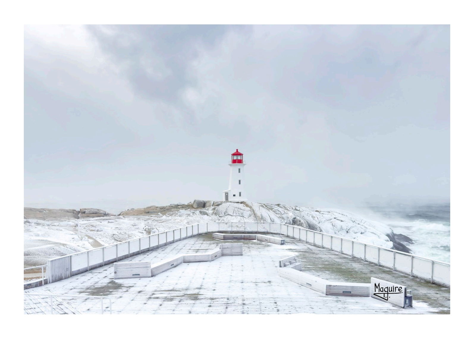 T.J. Maguire Greeting Card - Bit Frosty, Peggy's Cove