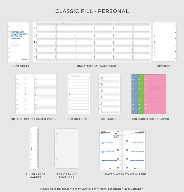 Filofax Planner Domino Personal - Seagrass