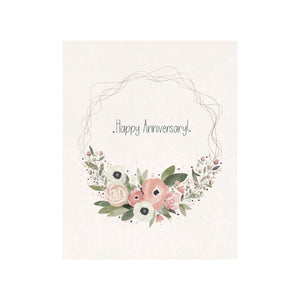 Poplar Paper Co. Greeting Card - Anniversary Wreath