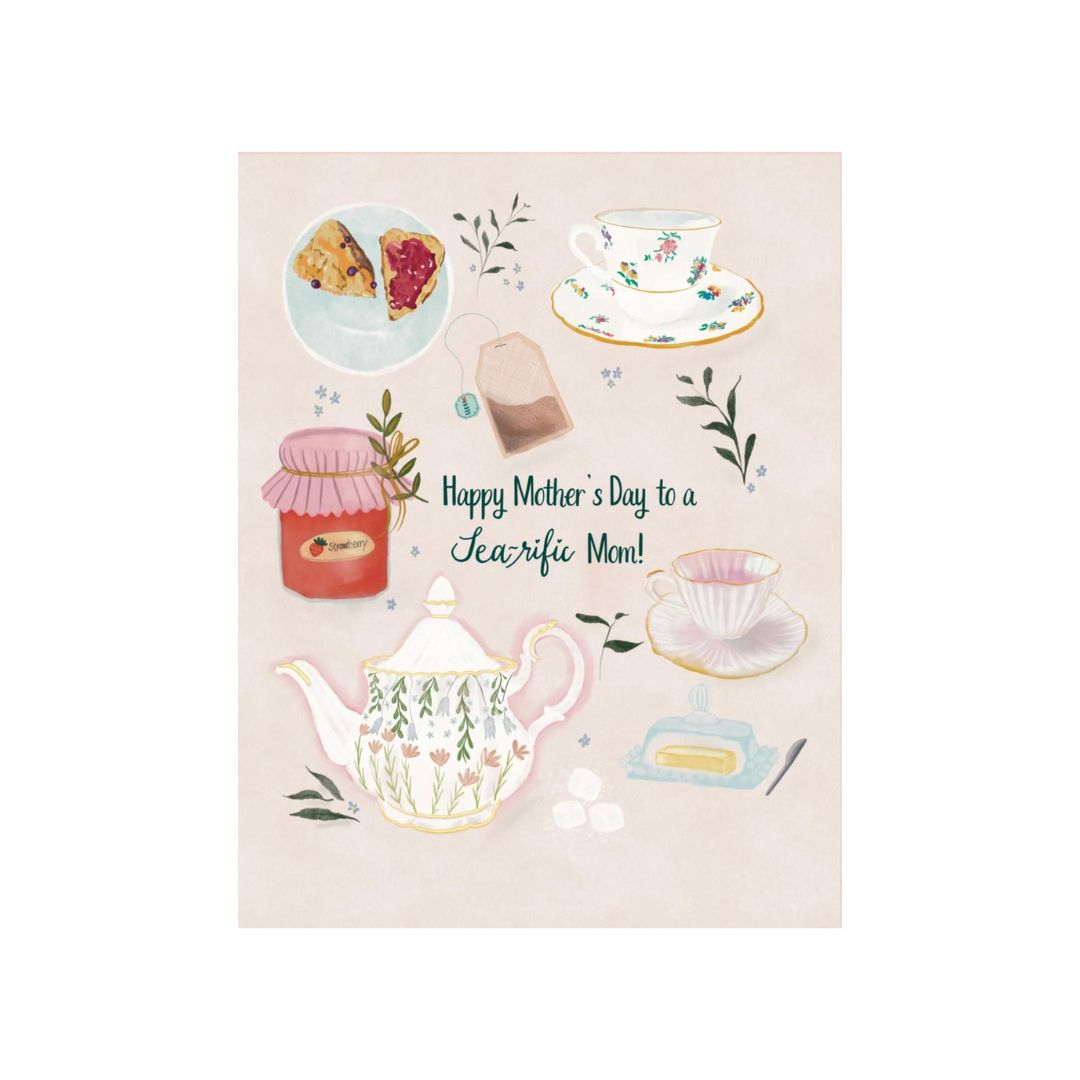 Poplar Paper Co. Greeting Card - Tea-rific Mom