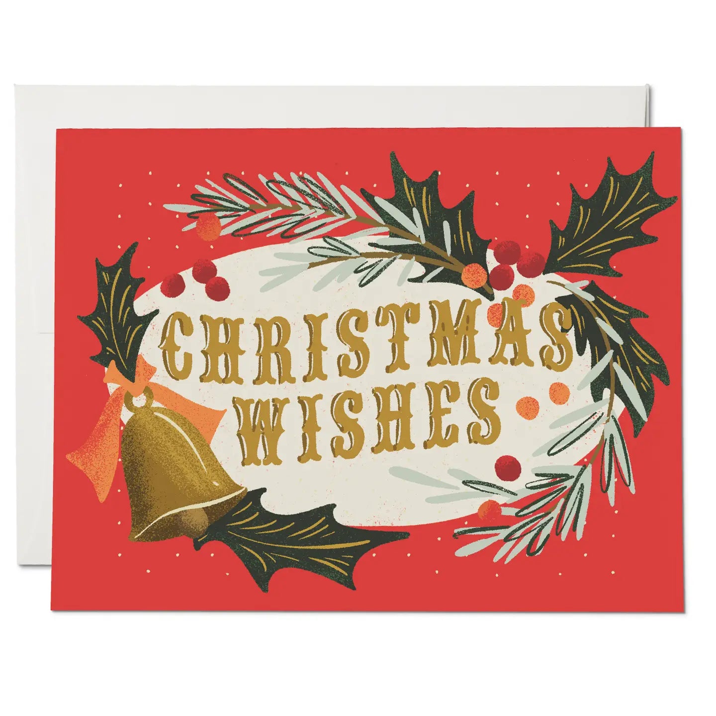 Red Cap Cards Greeting Card - Christmas Wishes