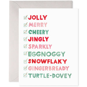 E Frances Greeting Card - Holiday Checklist