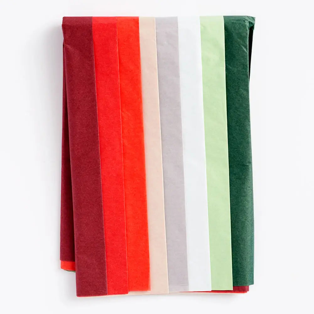 Waste Not Paper Tissue Paper Multi Pack - Holiday Colourscope