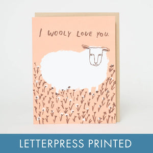 Egg Press Greeting Card - Wooly Love