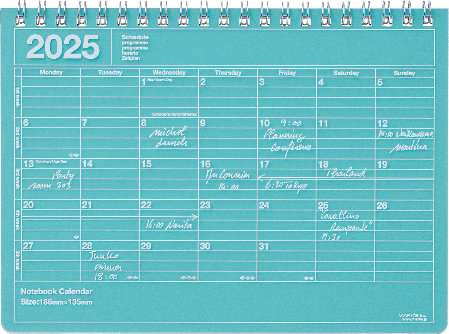 2025 Planner - Notebook Calendar Small