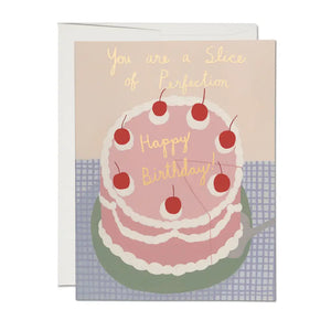 Red Cap Cards Greeting Card - Slice of Perfection