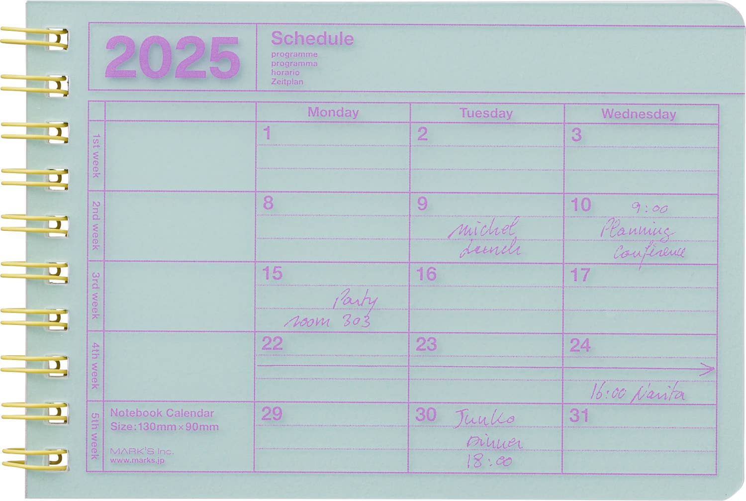 2025 Planner - Notebook Calendar Mini