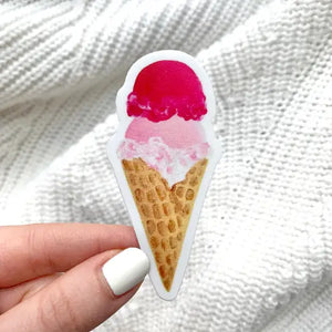 Sticker - Pink Ice Cream Cone