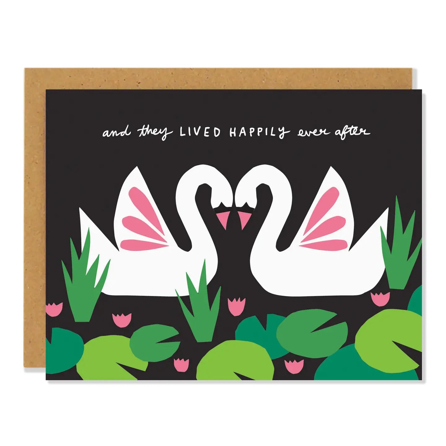 Badger & Burke Greeting Card - Swan Wedding