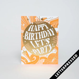 Egg Press Greeting Card - Birthday Disco Ball