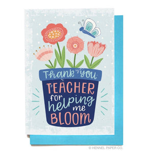 Greeting Card - Flower Pot Teacher