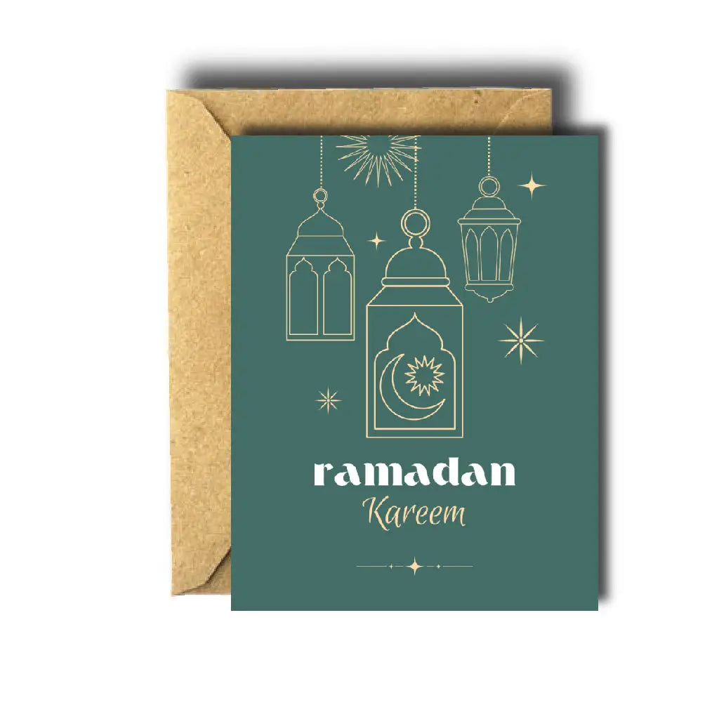 Bee Unique Greeting Card - Ramadan Lamps