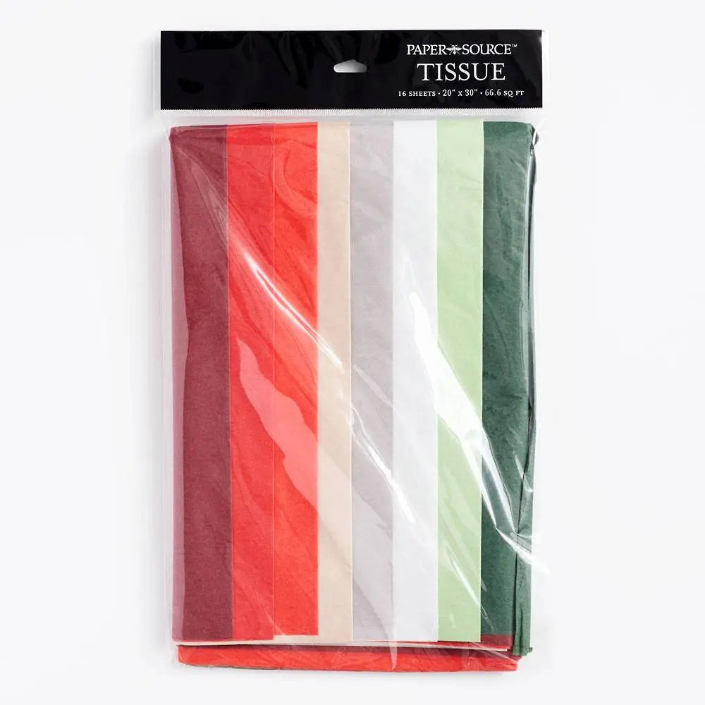 Waste Not Paper Tissue Paper Multi Pack - Holiday Colourscope